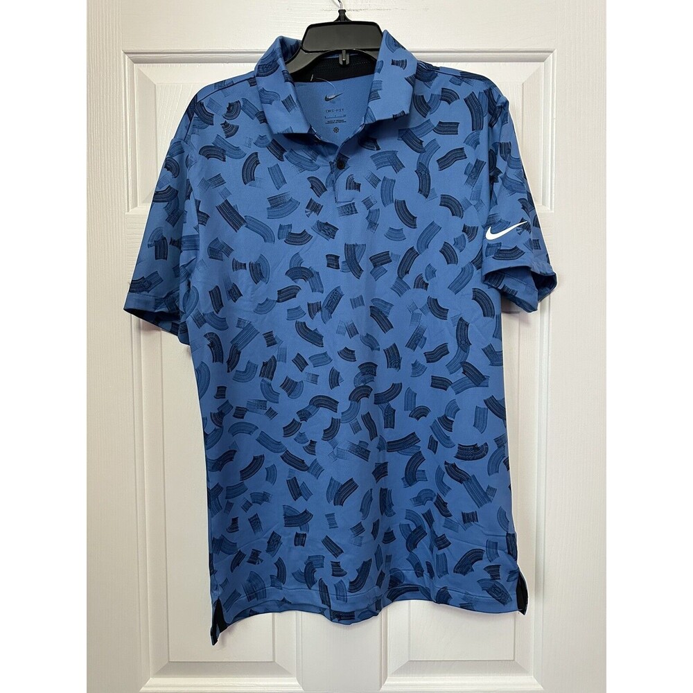 Nike Tour Dri-FIT Golf Polo Shirt Blue Design FD5739-402 Men's Size Small NEW
